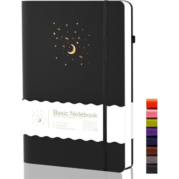Lined Journal Notebook for Work, 196 Pages, 5.7" x 8.3", Hardcover - Picture 1 of 7